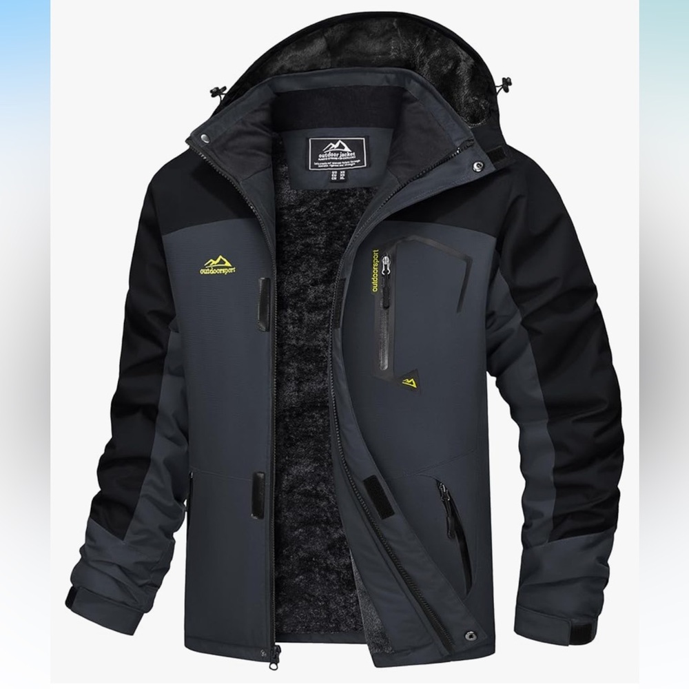 Men’s winter coat ski jacket fleece parka